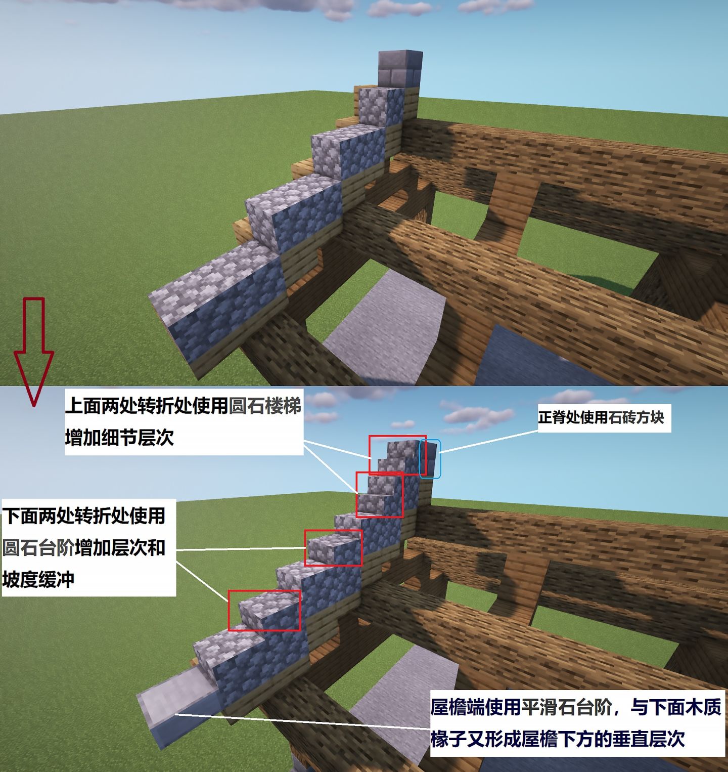 优享资讯 方块盒 Minecraft我的世界 中式建筑剖析 硬山顶
