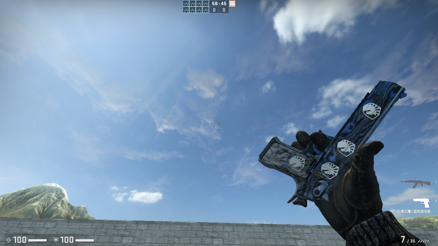 一 蓝色层压板ak 和 沙鹰csgo热门自用的平民化