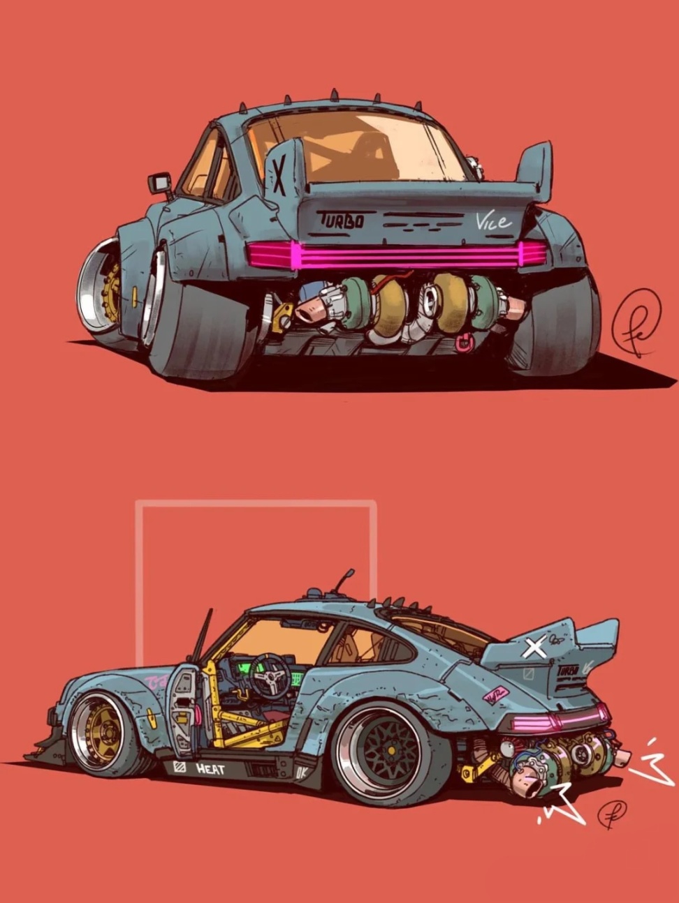 【俠盜獵車手5】洛聖都跑車插畫師作品分享(動感十足)-第9張