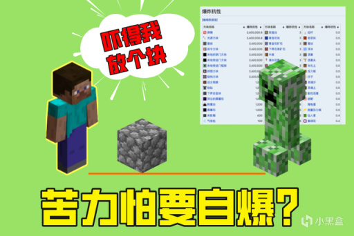 【主机游戏】我的世界：苦力怕要炸？举起手中盾，放下手中块，让它有去无回-第1张