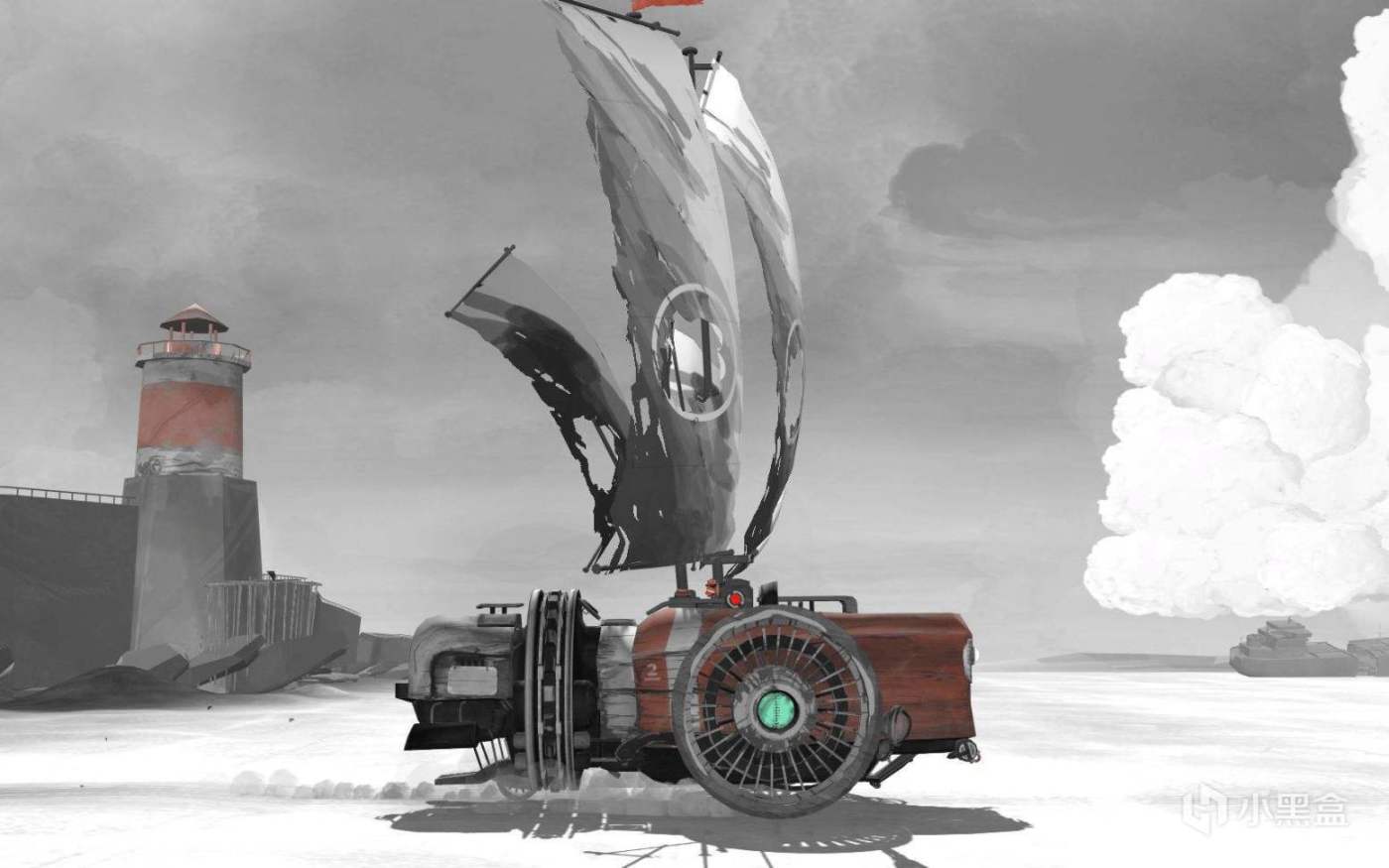 【心-賞】遠航:孤帆:孤帆遠征，水墨風格，末日後的文明，破爛不堪-第4張