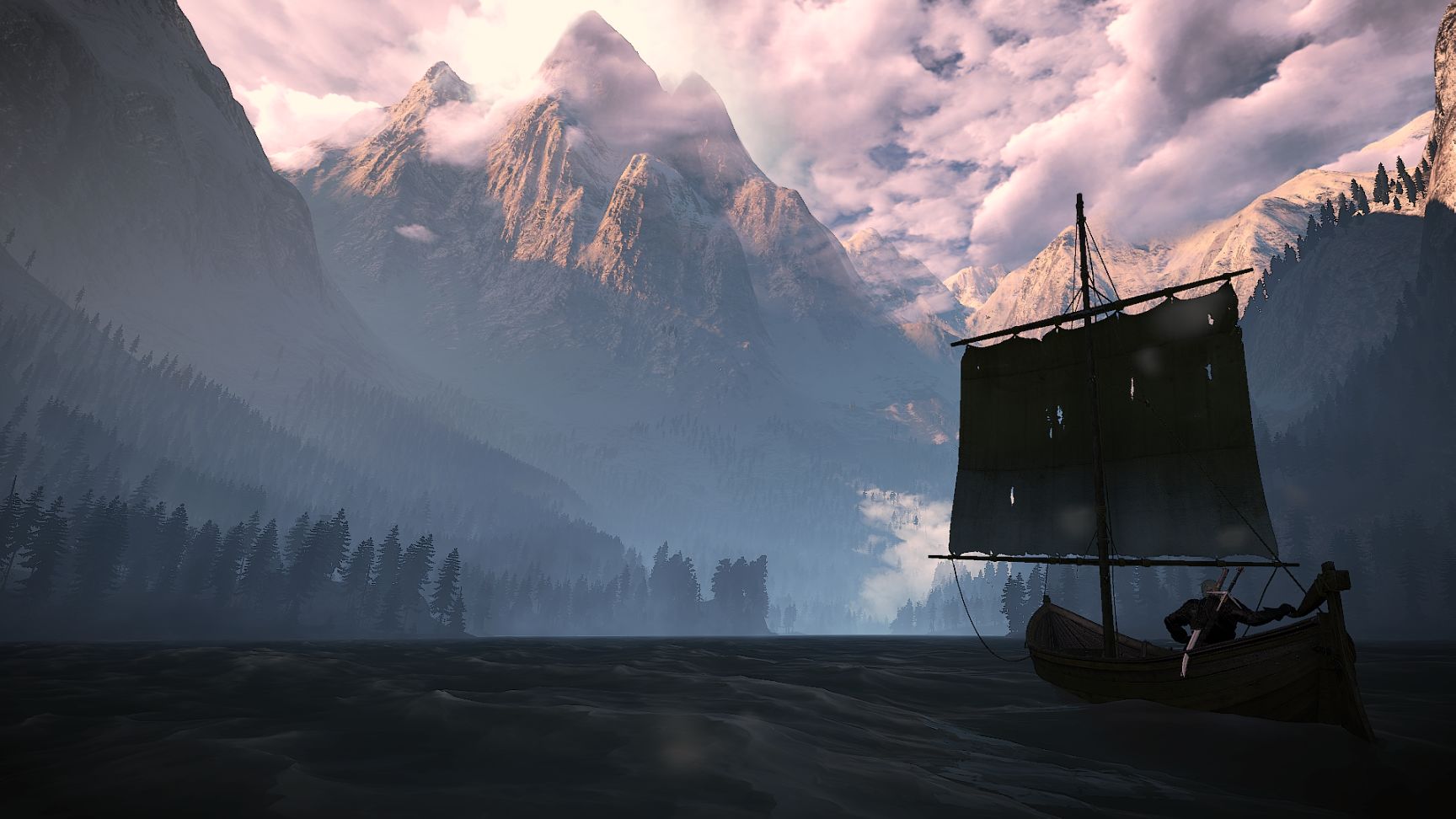 【PC游戏】巫师三截图之四：桥、船以及骑马旅行的时候-第7张