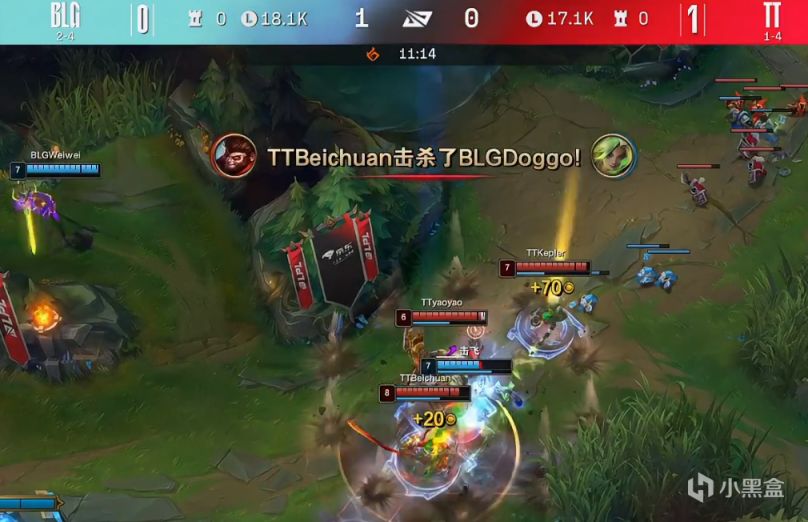 【英雄联盟】纳尔狂怒基因豪取三杀，BLG 1:1 TT-第4张