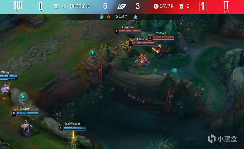 【英雄联盟】纳尔狂怒基因豪取三杀，BLG 1:1 TT-第7张