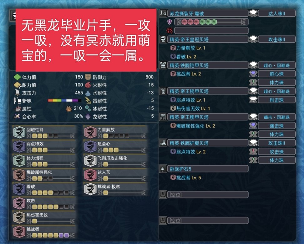 【魔物獵人世界】mhw片手從開荒到畢業的配裝（個人理解為主）-第13張