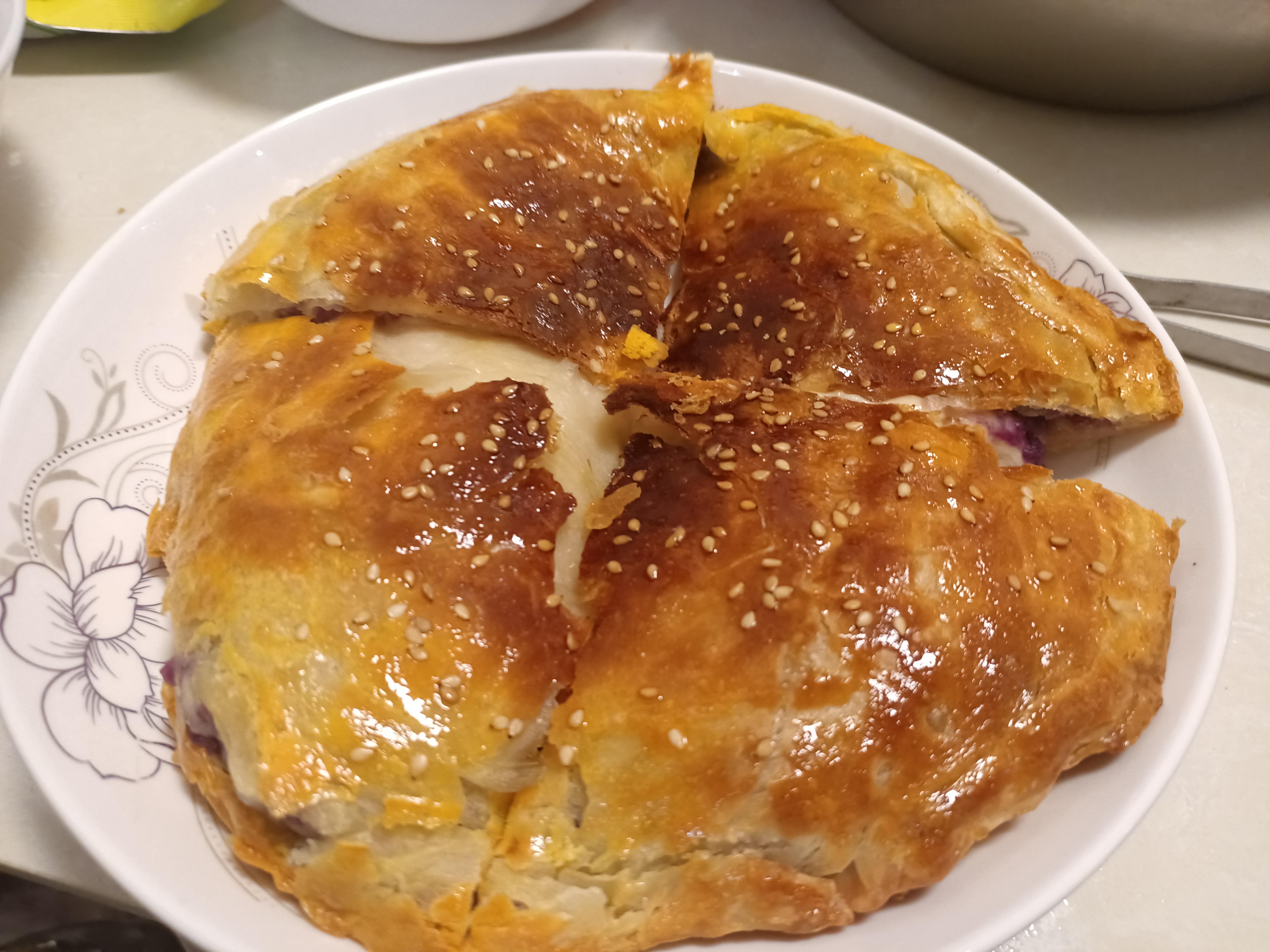 【小饭盒】今日菜谱一紫薯芝士饼-第5张