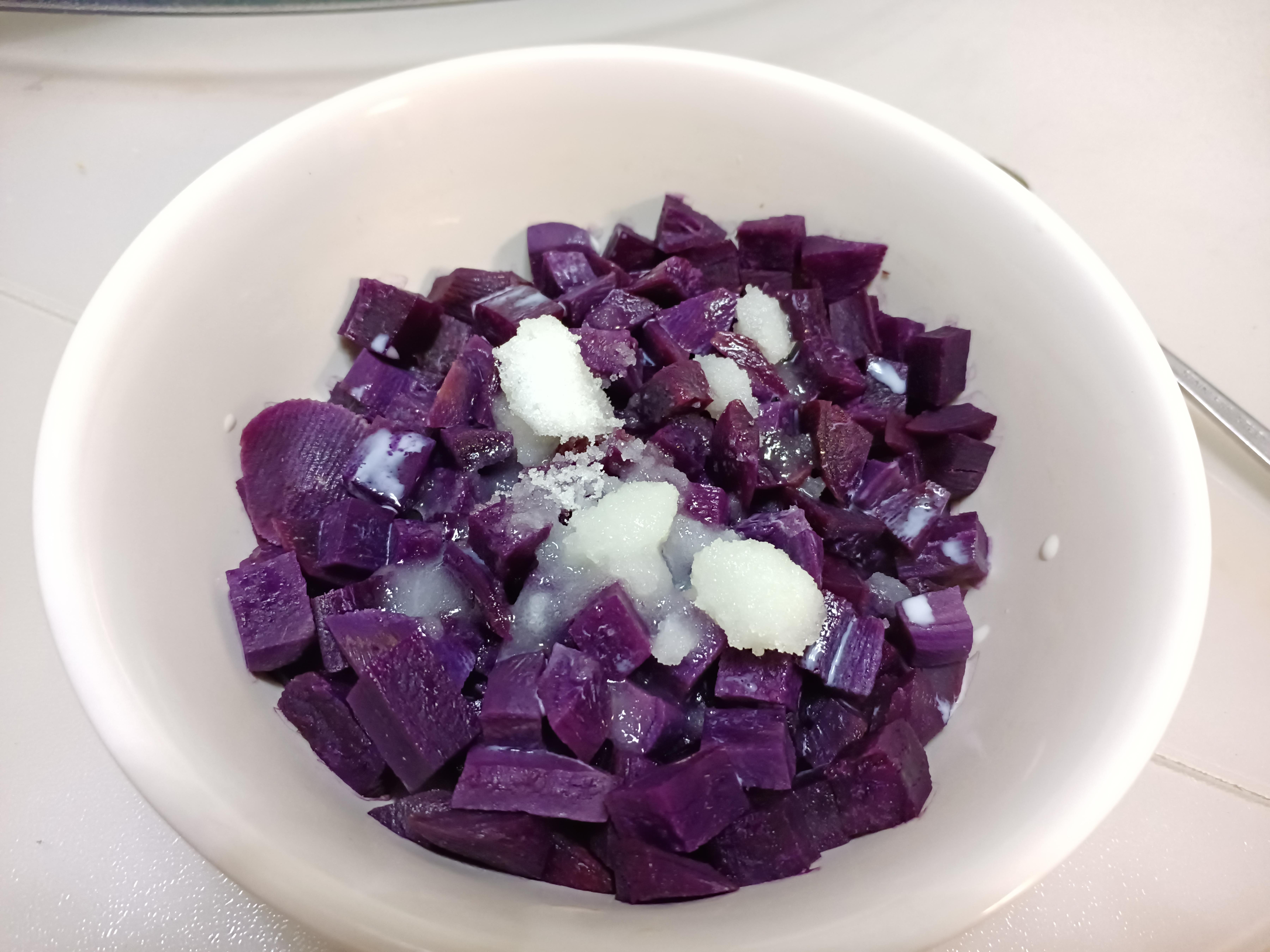 【小饭盒】今日菜谱一紫薯芝士饼