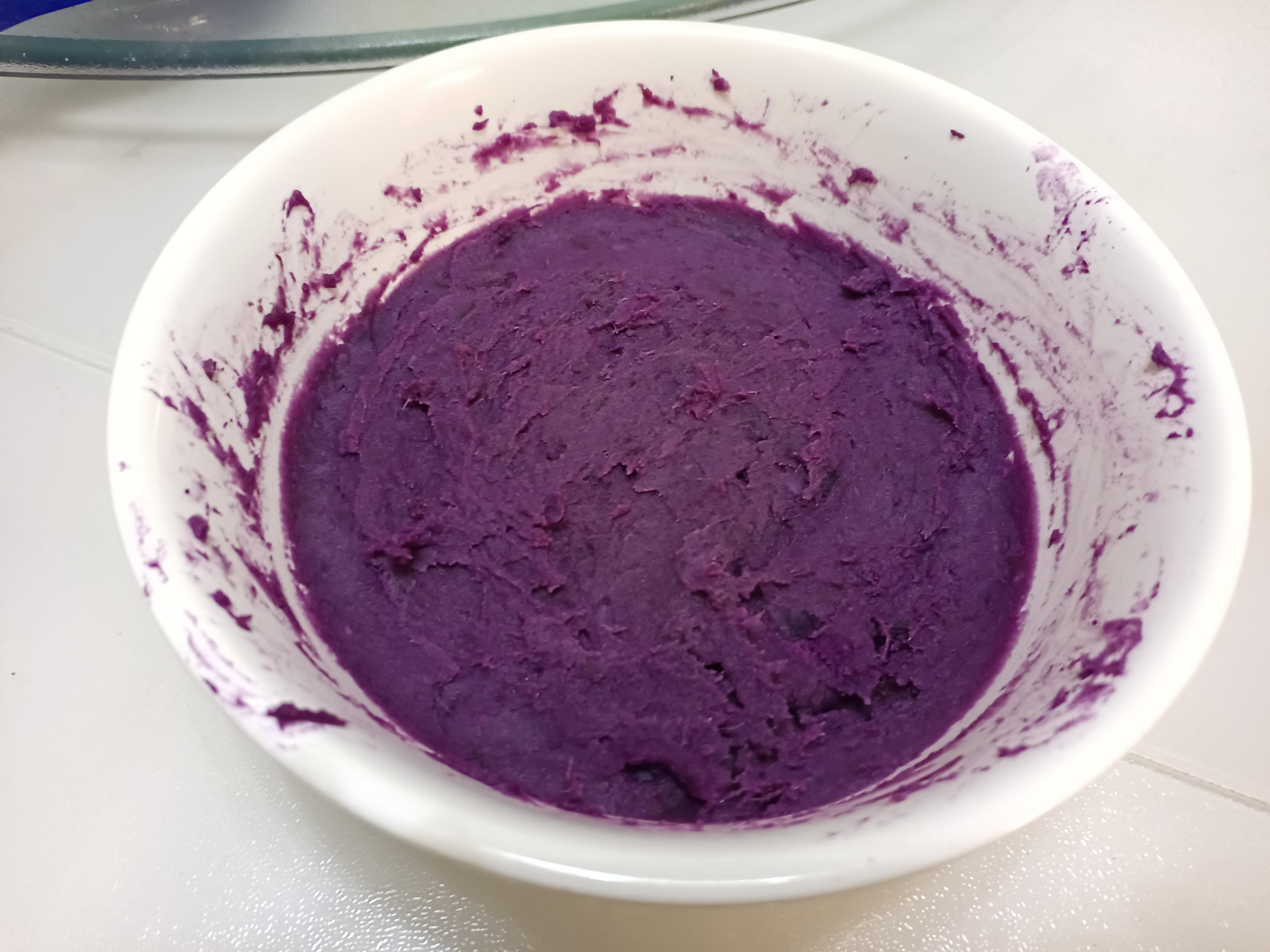 【小饭盒】今日菜谱一紫薯芝士饼-第1张