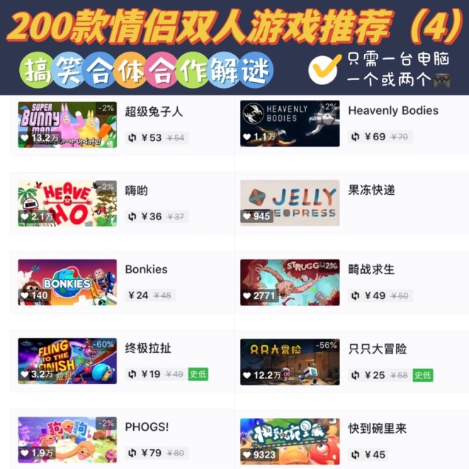 【PC遊戲】200款情侶雙人遊戲電腦雙人同屏遊戲推薦-第4張