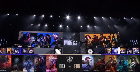 【英雄联盟】EDG 2-1 DRX，Deft六神德莱文势不可挡