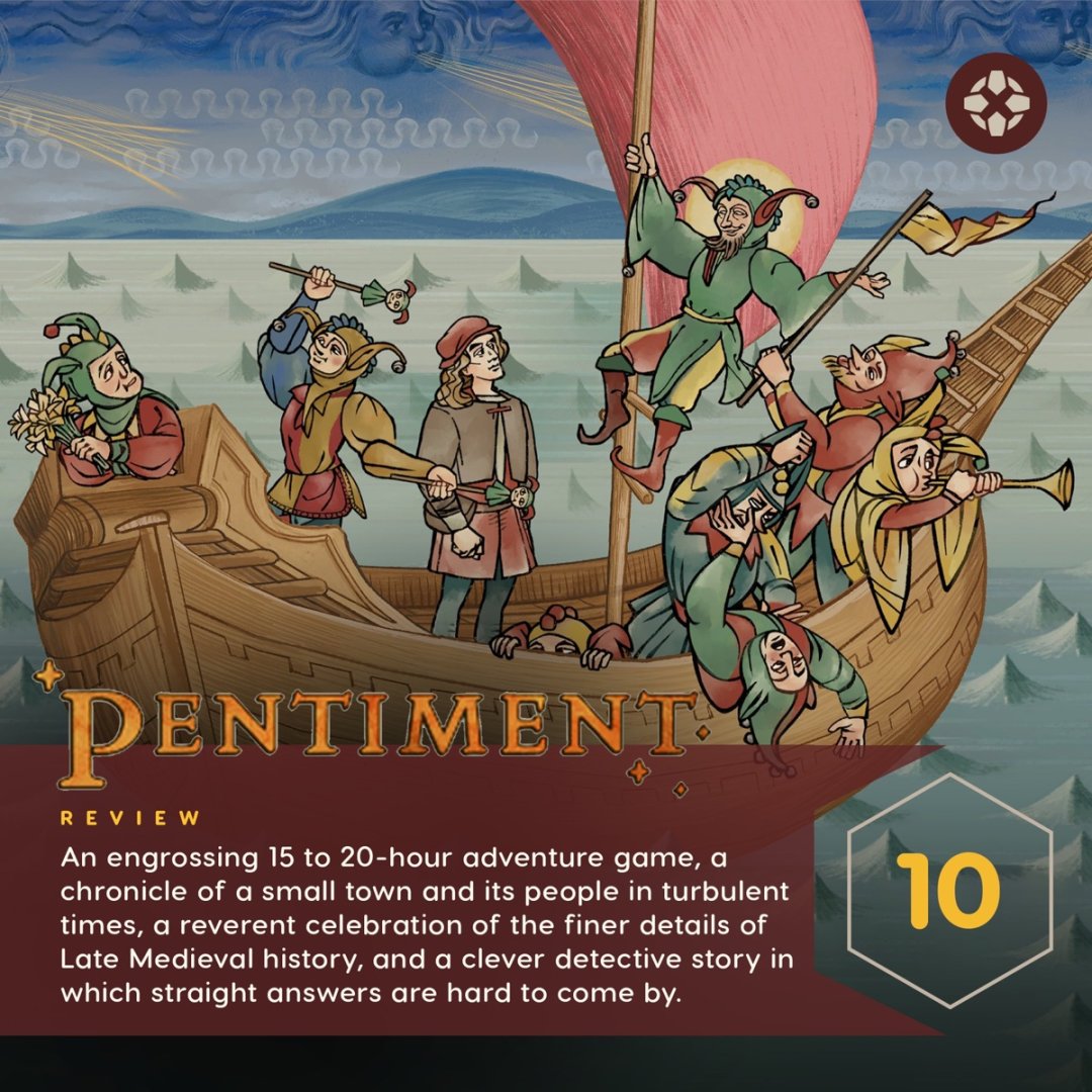 【PC游戏】IGN10分！评分或引玩家不满，黑曜石工作室新作pentiment现已发布-第0张