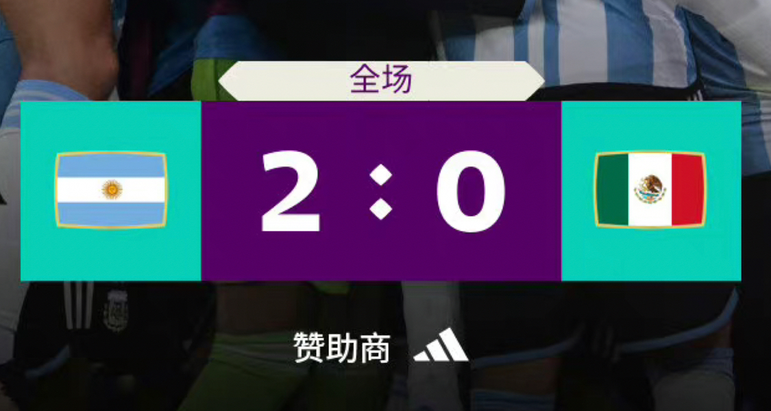 阿根廷2-0墨西哥，梅西一傳一射全場最佳！