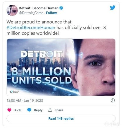 《底特律：化身为人》销量突破800万套-第1张