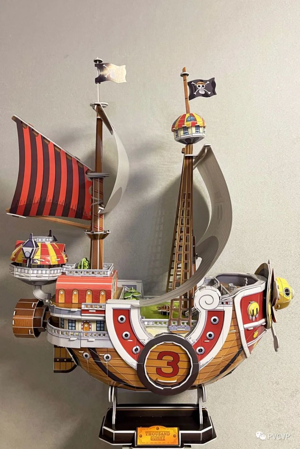【周邊專區】我拼了《海賊王》紙質拼裝模型船，玩久了塑料覺得紙板還挺有意思-第16張