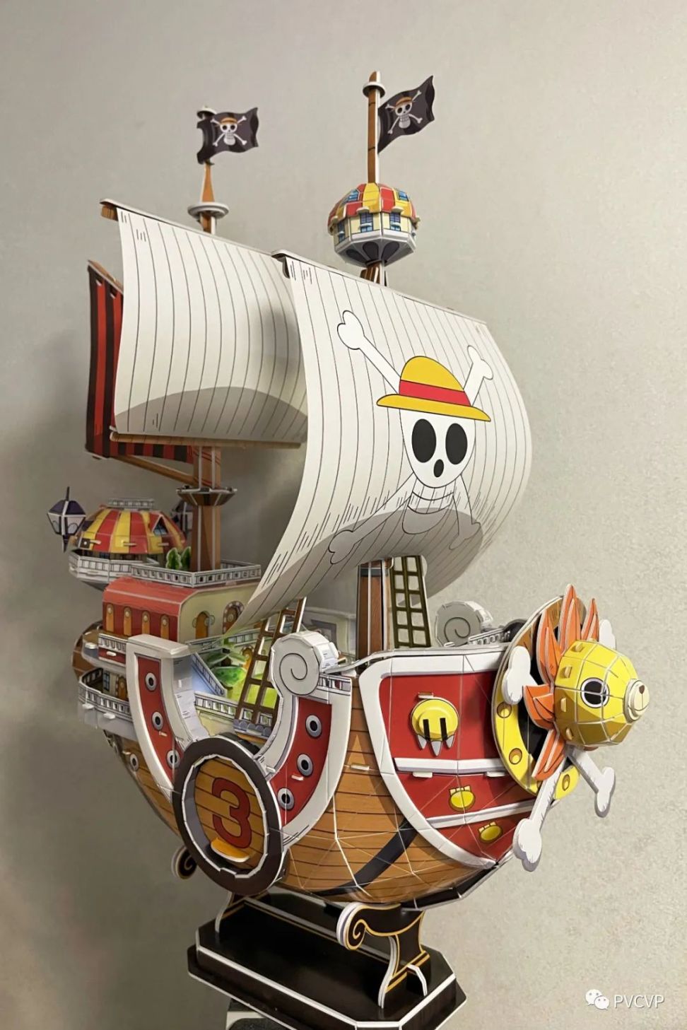 【周邊專區】我拼了《海賊王》紙質拼裝模型船，玩久了塑料覺得紙板還挺有意思-第19張