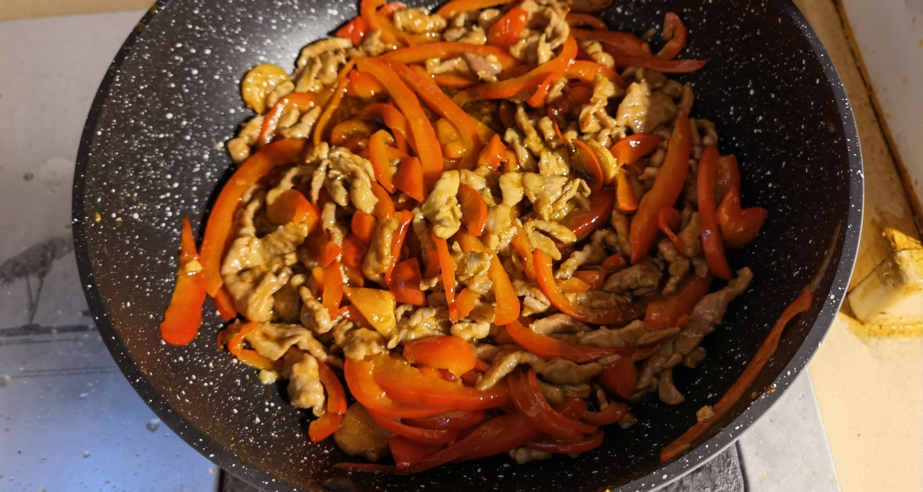 【一人食】15.   甜椒肉丝