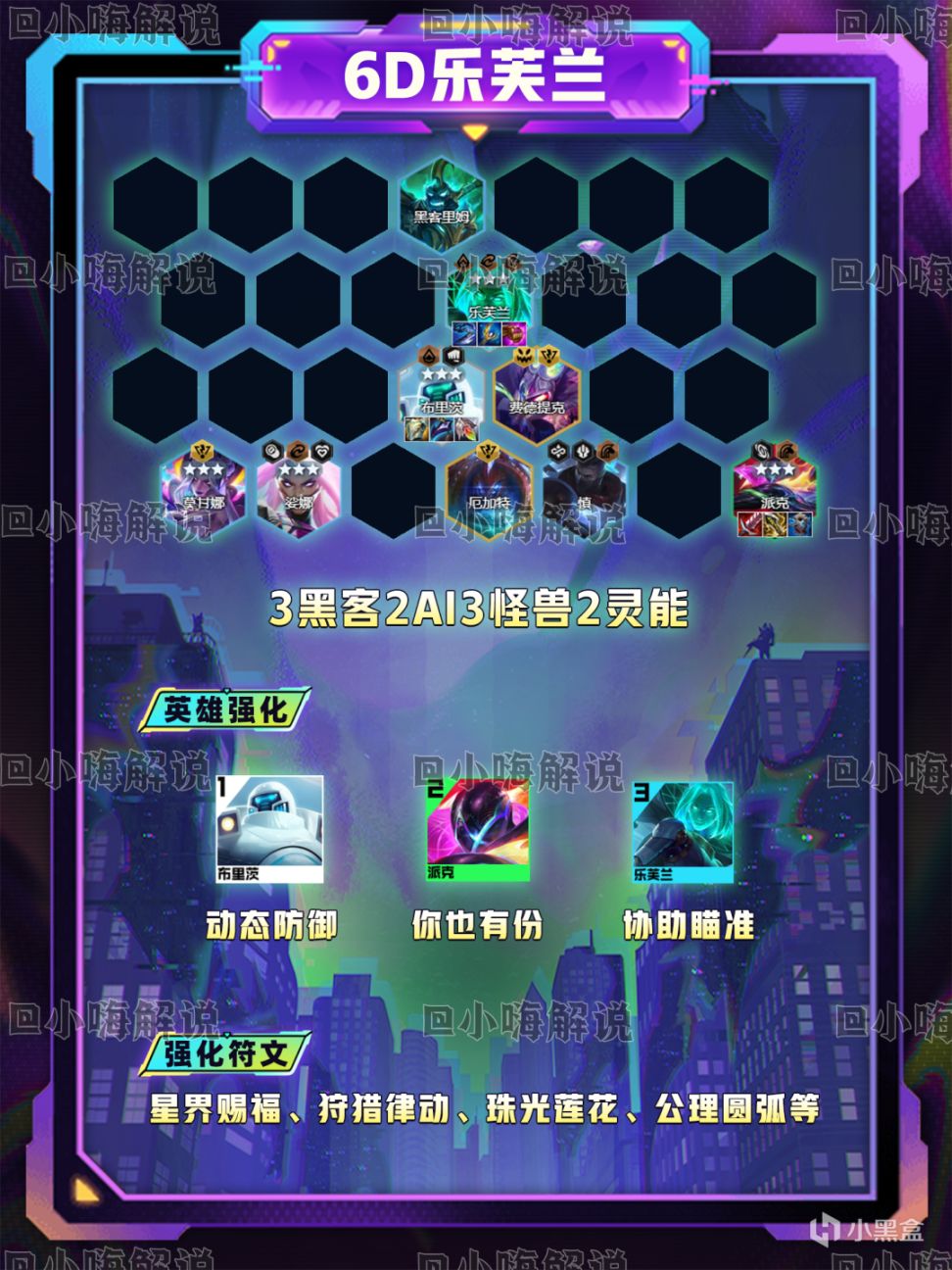 【金铲铲之战】T1新版【6D乐芙兰】，不开3超英，6人口全员3星稳定前二-第9张