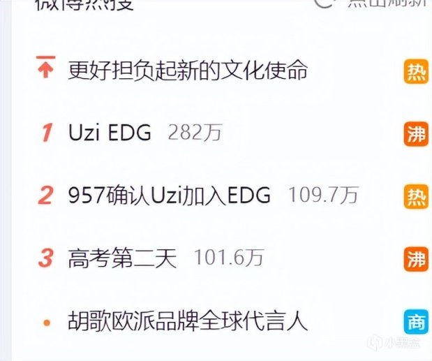 【英雄联盟】Uzi被曝与EDG沟通，EDG:UZI话题，瞬间登顶热搜第一-第2张