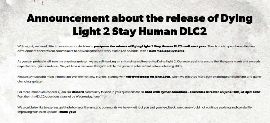 《消逝的光芒2》DLC推迟到明年发售-第2张
