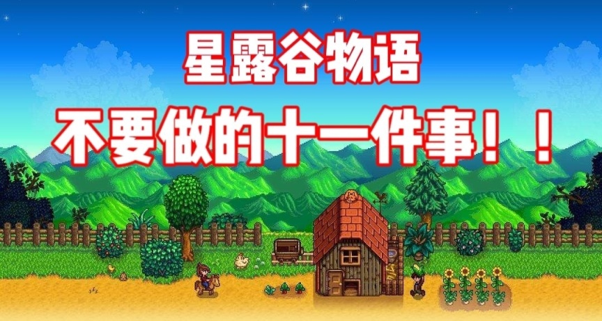 在【星露穀物語】中不要做的十一件事！！