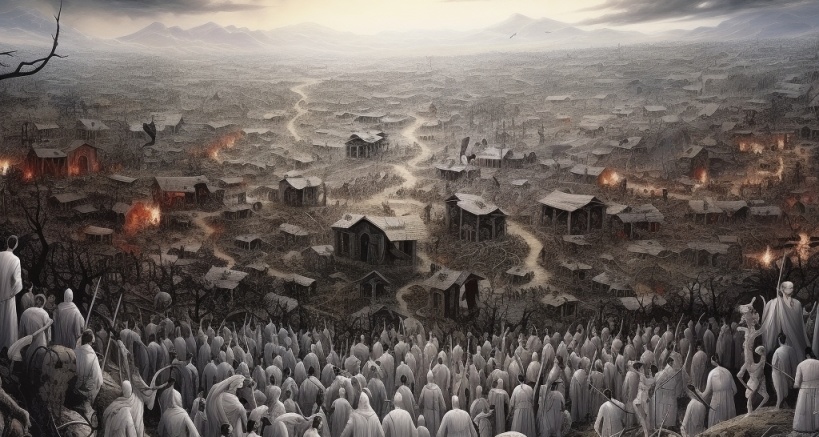 充满苦难的世界拥满了仍未开化的人