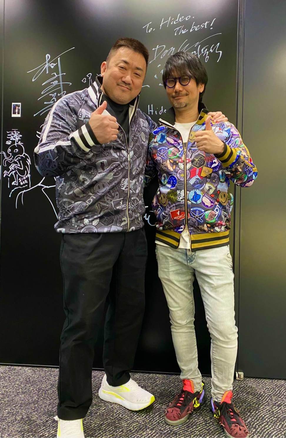 韩国知名演员马东锡参观小岛秀夫工作室