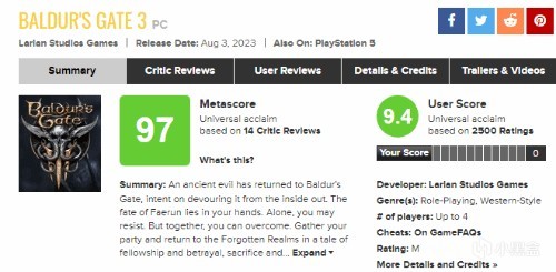 【PC游戏】博德之门3M站评分登顶；现代战争3公开继承制；PS5云服务新爆料-第2张