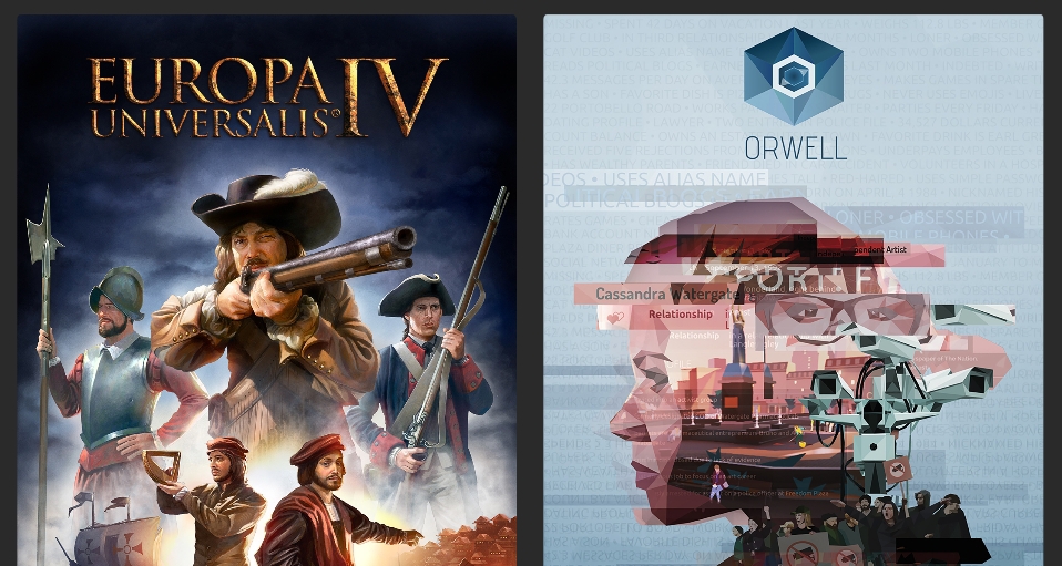 介绍一下E宝今晚送的《欧陆风云4》和《奥威尔：注视着你》