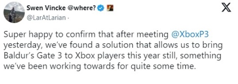 《博德之门3》确认年内登陆xbox xss版不支持分屏合作-第0张