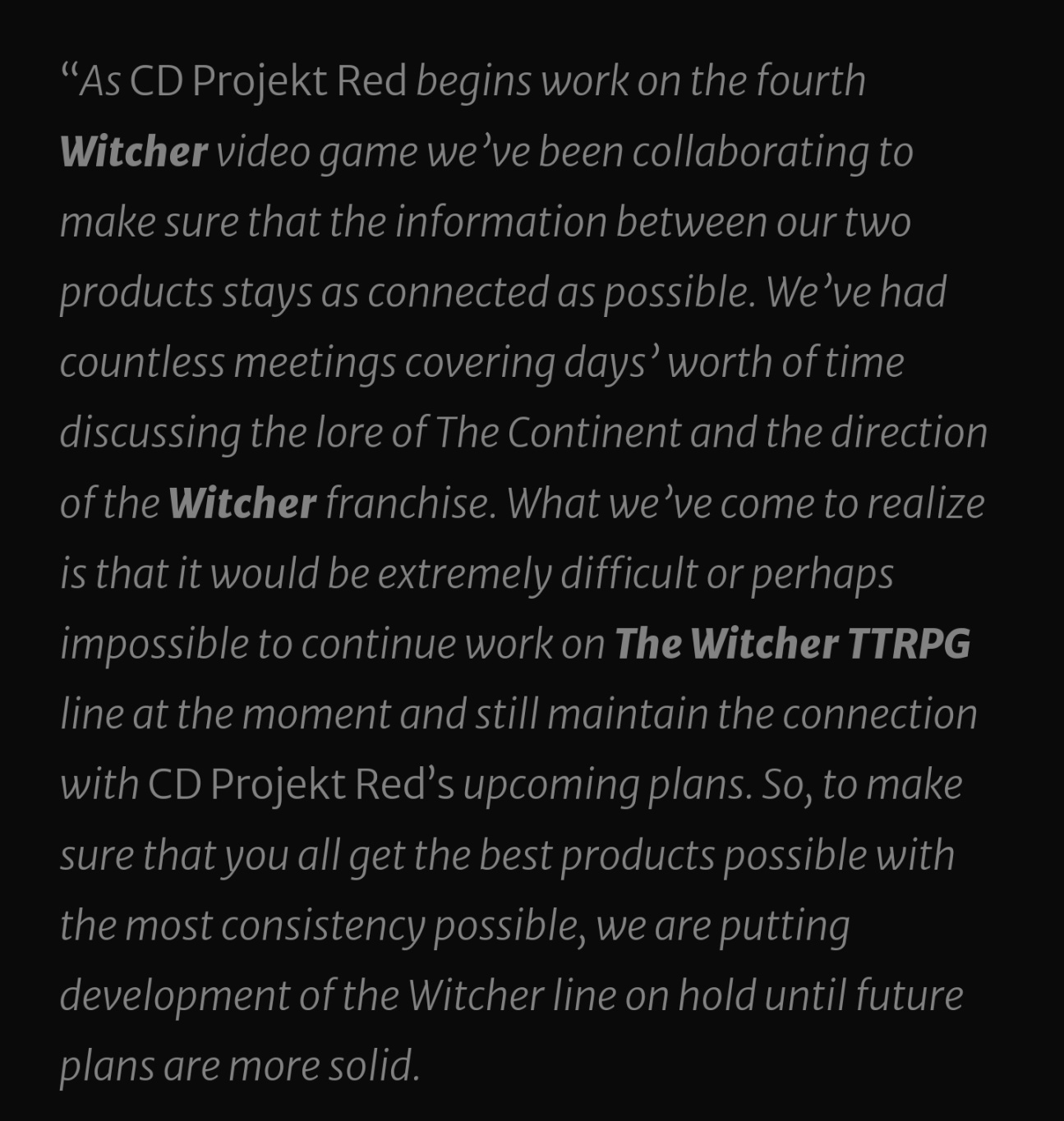 【主機遊戲】R.TGames宣佈第四部《巫師》   正式進入開發階段！-第1張