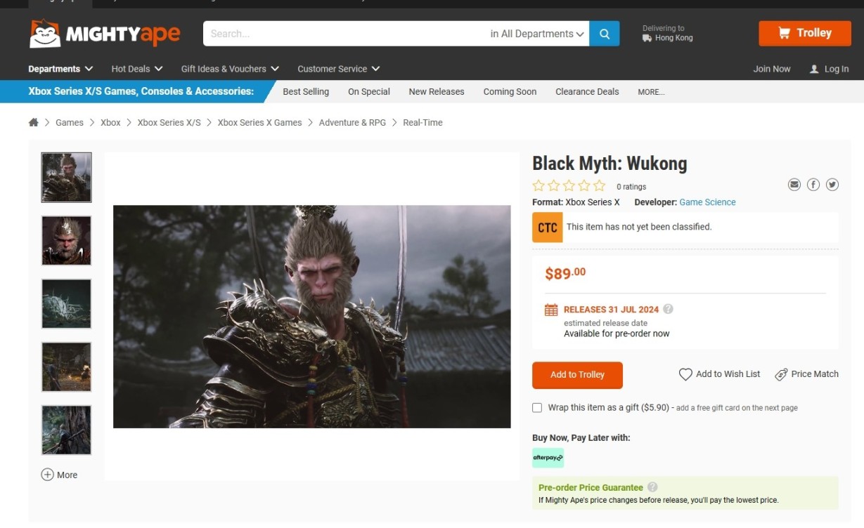《黑神话：悟空》澳洲预售开始？售价89澳元-第0张