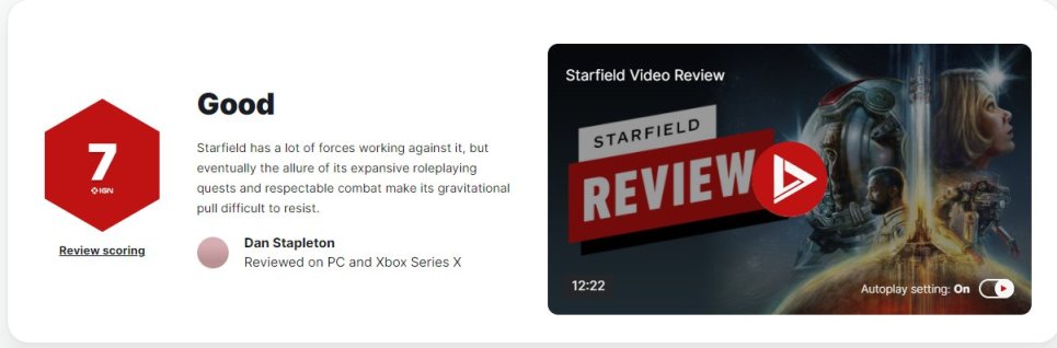 【PC游戏】乐！因《星空》评价分歧，IGN分部嘲讽本部是索尼托-第1张