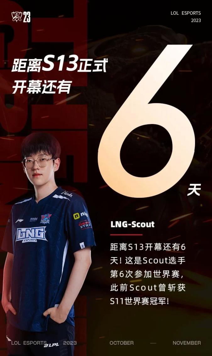 【英雄聯盟】距離S13開幕還有6天！這是Scout選手第6次挺進世界賽