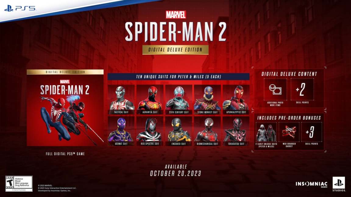 【PC游戏】漫威公布了《蜘蛛侠 2》中的一些新套装-第11张