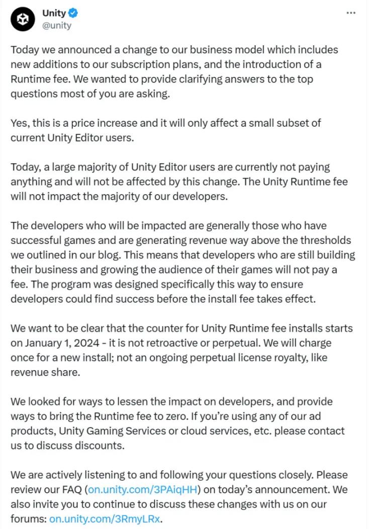 【PC游戏】Unity宣布：John将辞职，不再担任公司CEO-第1张