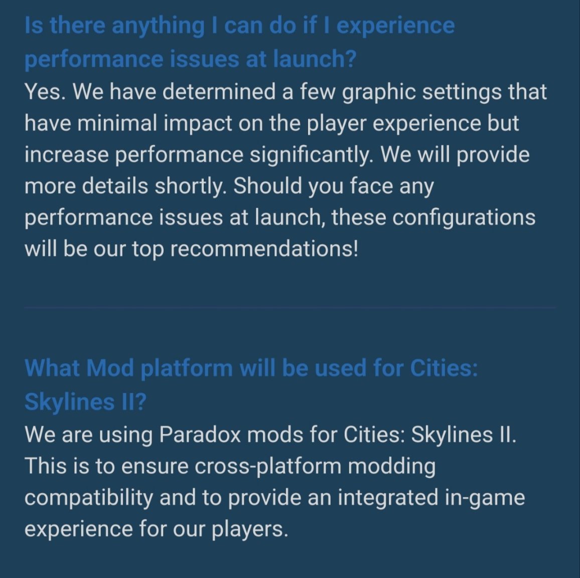 《城市天際線2》不支持Steam創意工坊但mods不會收費。-第0張