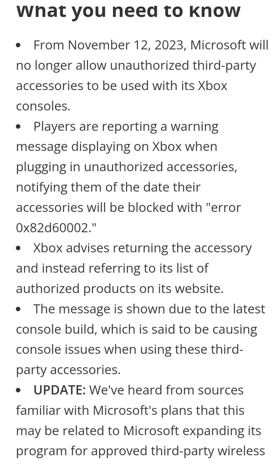 【PC游戏】微软从下个月12号起不再允许未经授权第三方配件与Xbox配对-第1张