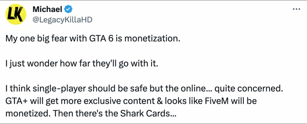 【PC遊戲】GTA6會是規模最大的遊戲發佈！玩家擔心GTA6內購！-第1張