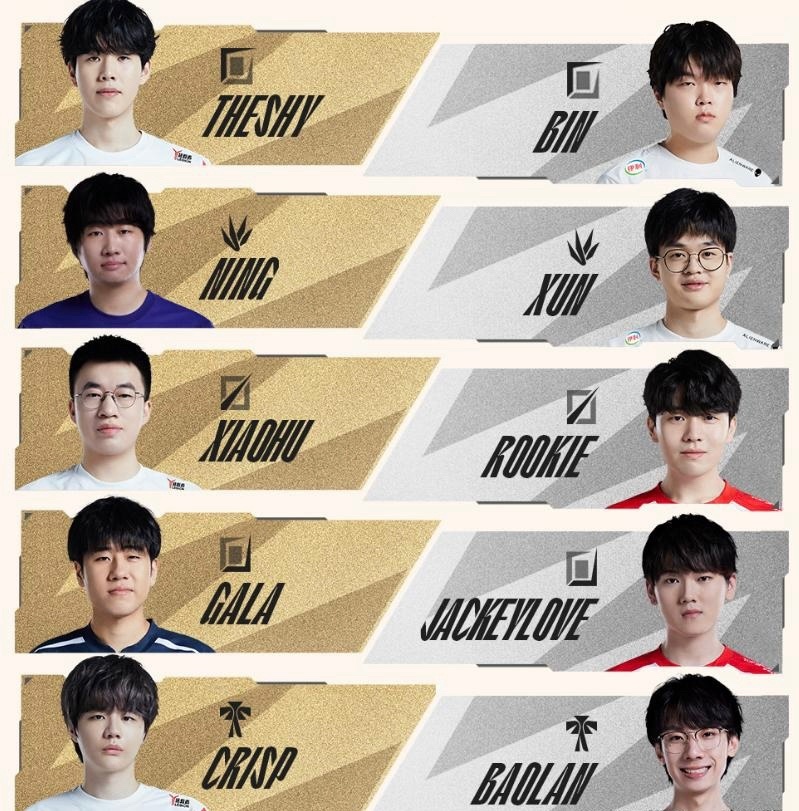 【英雄聯盟】IG冠軍5人合體失敗！全明星對陣出爐：Theshy寧王大戰Rookie和JKL