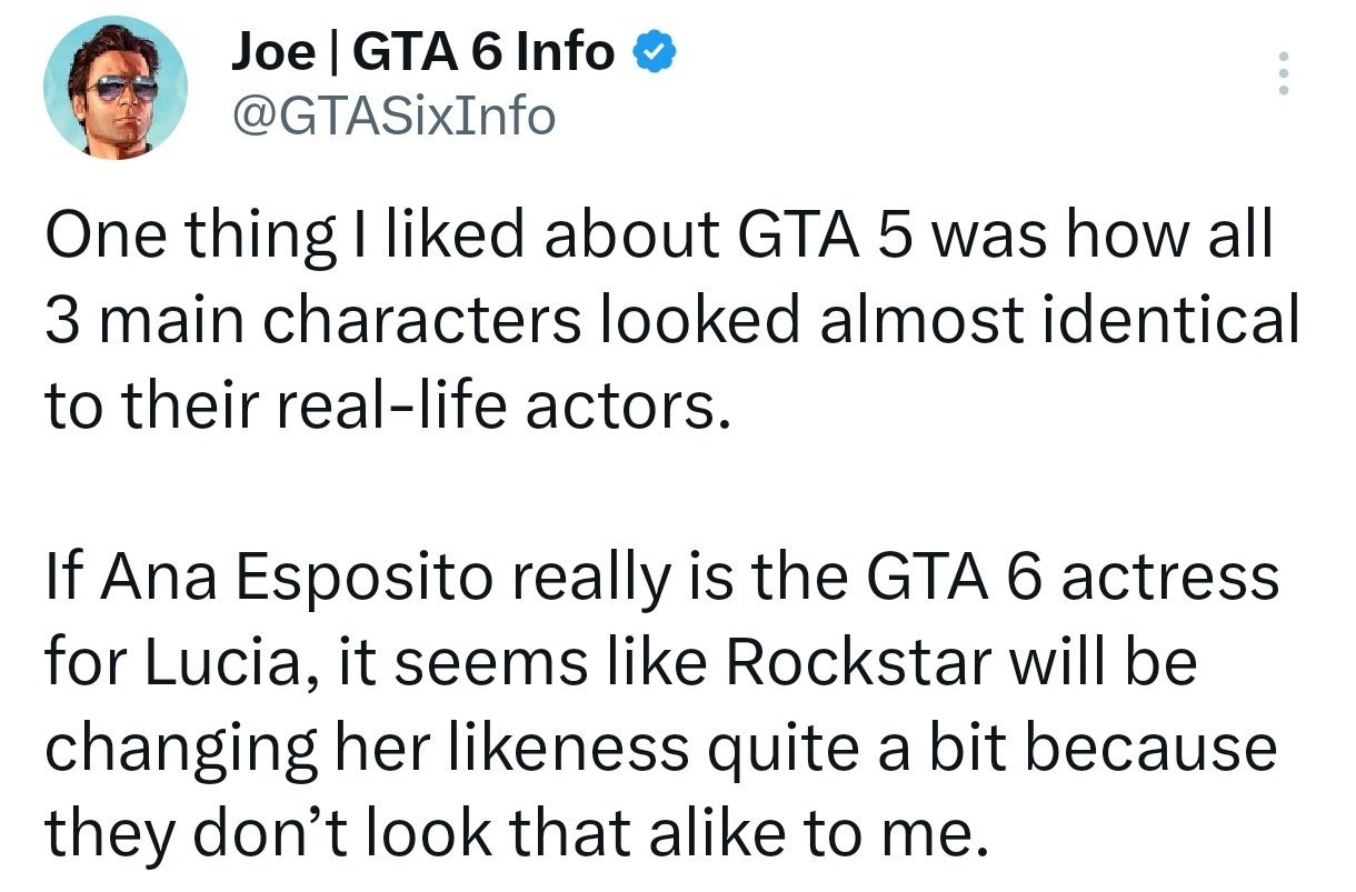 【主机游戏】GTA6女主身份疑似被发现，大V发表主角看法-第3张