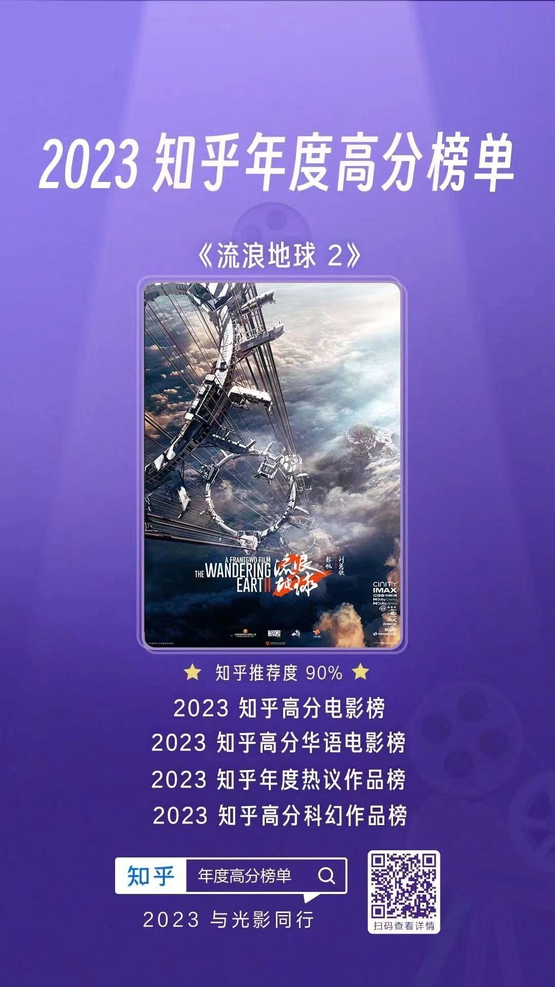 《流浪地球2》榮登知乎4大高分榜！官方發文感謝影迷-第1張