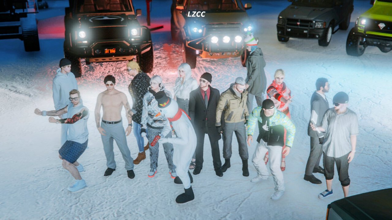 【GTA5线上车聚】冰雪洛城，踏雪越野-第34张