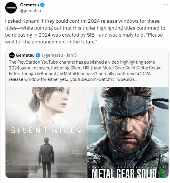 《寂靜嶺2》和《合金裝備3》預計今年發售