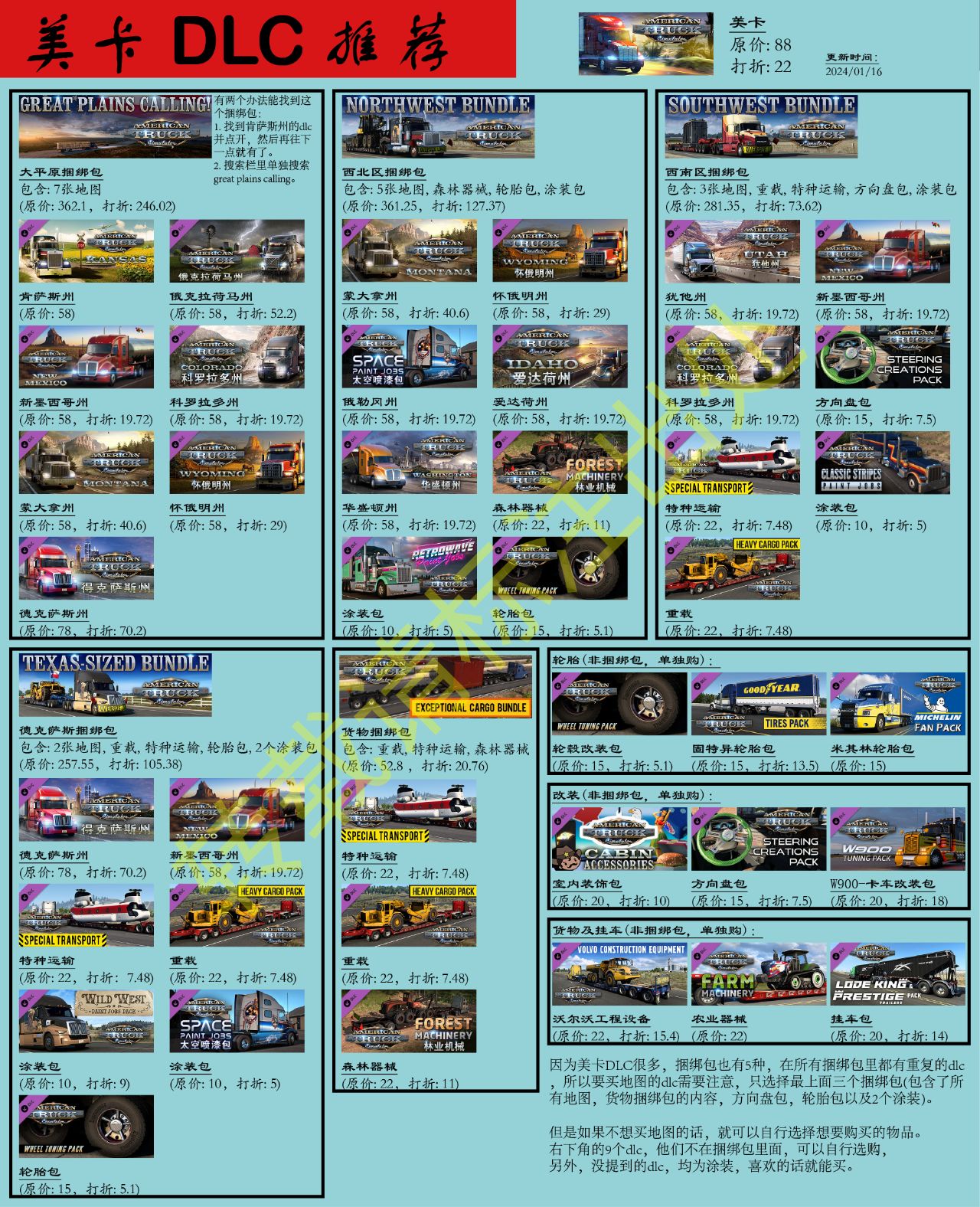 【欧洲卡车模拟2】美卡，欧卡2 DLC，价格半年内应该不再变更！-第1张