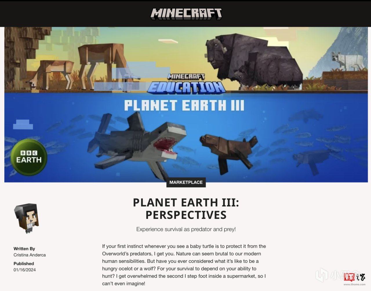 《我的世界》与 BBC 合作推出“地球脉动 III”免费 DLC
