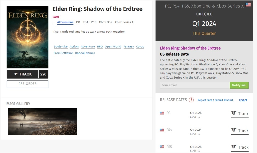 艾爾登法環DLC黃金樹之影或已經被推遲到第一季度！-第2張