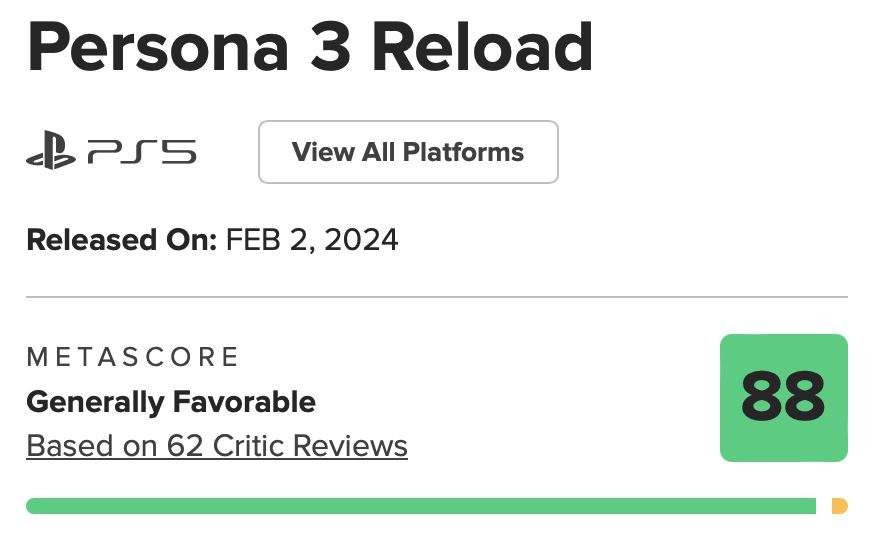 《女神异闻录 3：Reload》首周全球销量破百万！-第6张
