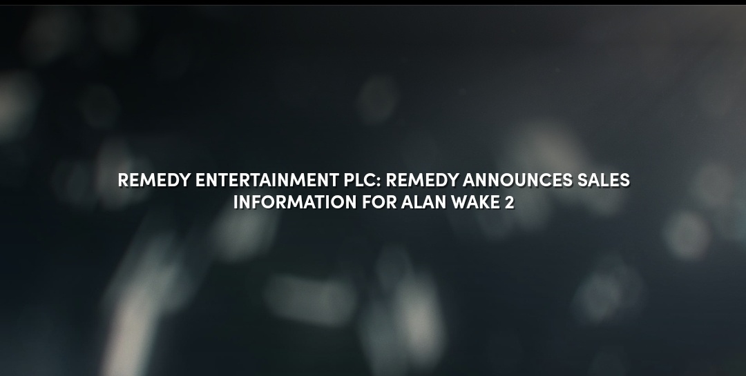【Alan Wake 2】熱門《心靈殺手2》銷量超130萬,但似乎並未達到盈利