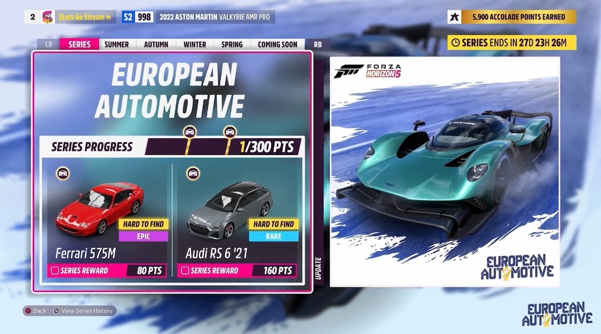 【極限競速：地平線 5】地平線5    S31歐洲車季節賽更新及獎勵車-第0張