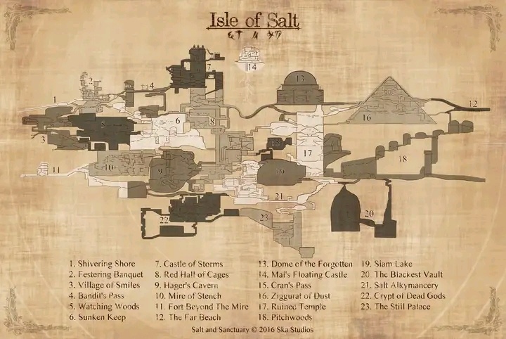 鹽與避難所地圖